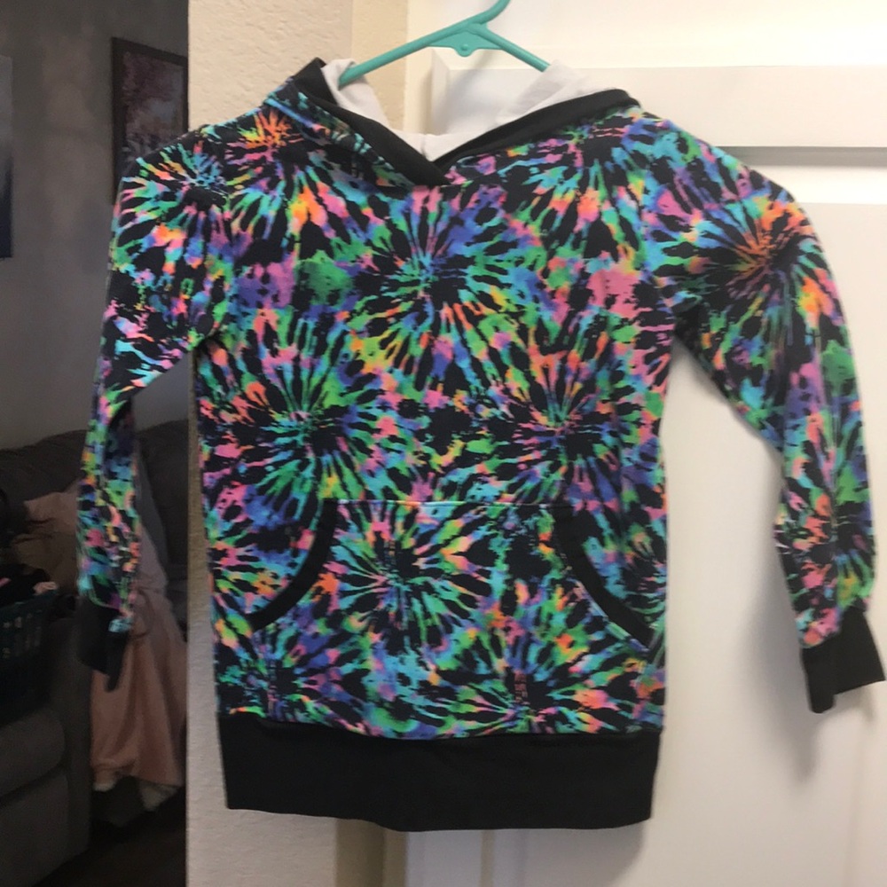 Girls Carter Nichole tie dye patterned sweatshirt